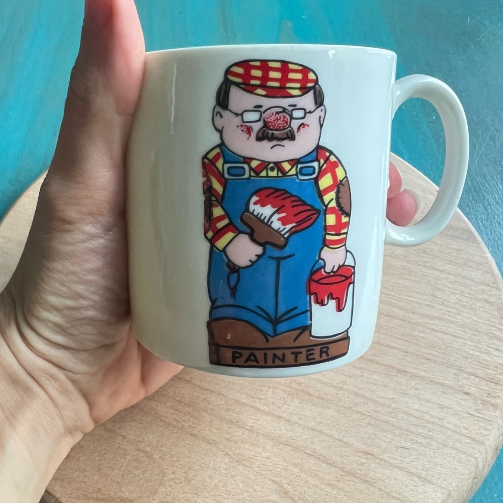 Vintage occupation mug painter coffee tea mug